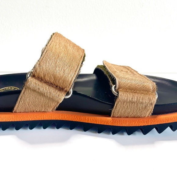 Dries Van Noten Men’s Calf-hair Platform Sandals - Picture 6 of 8